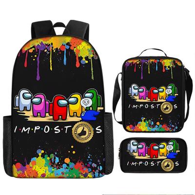 Boys Backpack Among Us Children's School Bag Anime Backpack