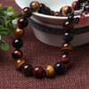 Hongchu Crystal Tri-Colored Tiger Eye Stone Loose Beads DIY Bracelet Accessories Tri-Colored Tiger Eye Stone Loose Beads