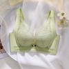Women's Wire-Free Lace Push-Up Bra: Anti-Sagging, Side Support, Adjustable Fit, Minimizes Look of Large Breasts