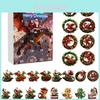 Christmas Santa Claus Dragon Calendar With Acrylic Pieces For Festive Tree Decorations