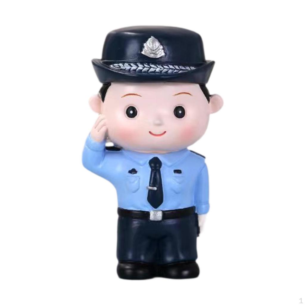 DIY Police Figurine Collection for Miniature Scene Decoration