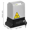 Automatic Gate Opener 1300lbs, with Infrared Security Photocell Sensor with 2 Remote Controls Sliding Gate Opener Move Speed 39 Ft Per Min