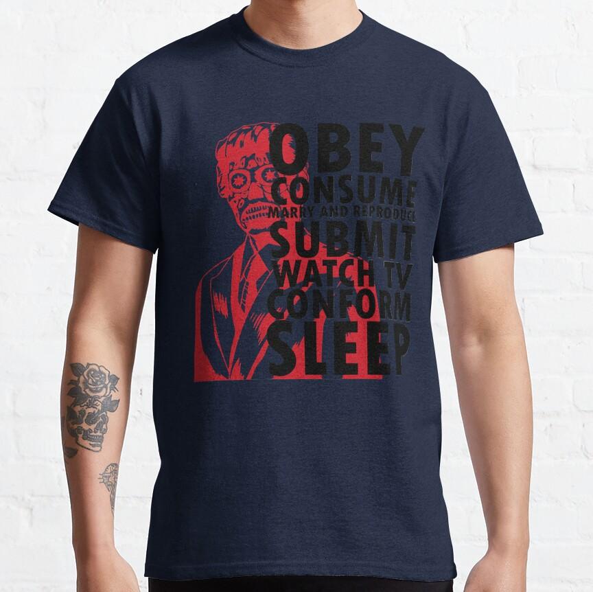 

Hero Action Live Rertro Retro Horror movie They Live Obey meme vintage consume 80s Alien Graphic T Shirts large size Adult S-6XL 4XL