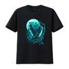 NWT Heckle Jeckle Moon Art Night T Shirt vintage Washed streetwear Comfortable Versatile designer clothes Top For Everyday Wear
