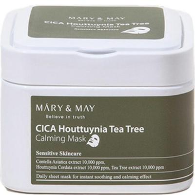 Sheet Mask Set Mary&May Cica Houttuynia Tea Tree Calming Pad Mask 400g, 30 Sheets, Daily Soothing Care