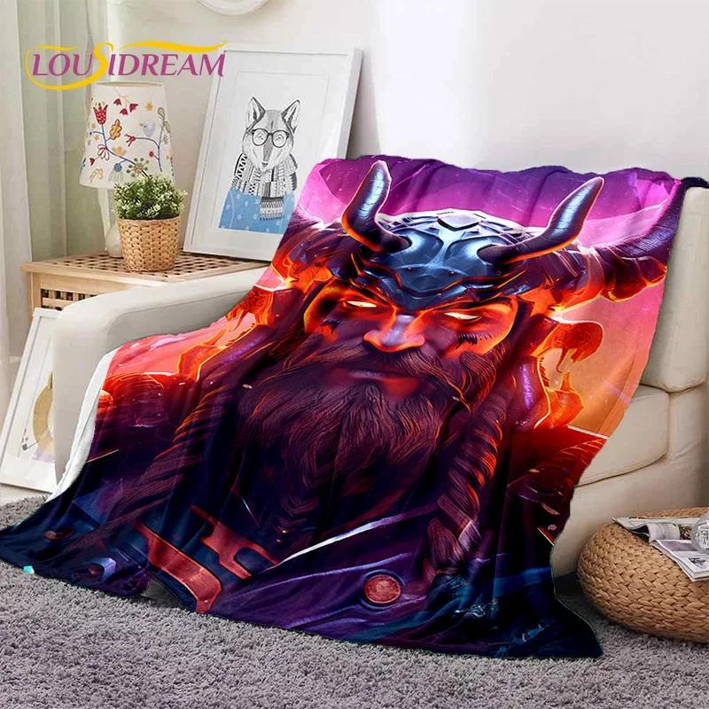 Chevalier Templier Croisé Dessin Animé Couverture Douce en Flanelle pour Lits Chambre Canapé Pique-nique, Couverture Jetée pour Couvrir Cadeau Extérieur