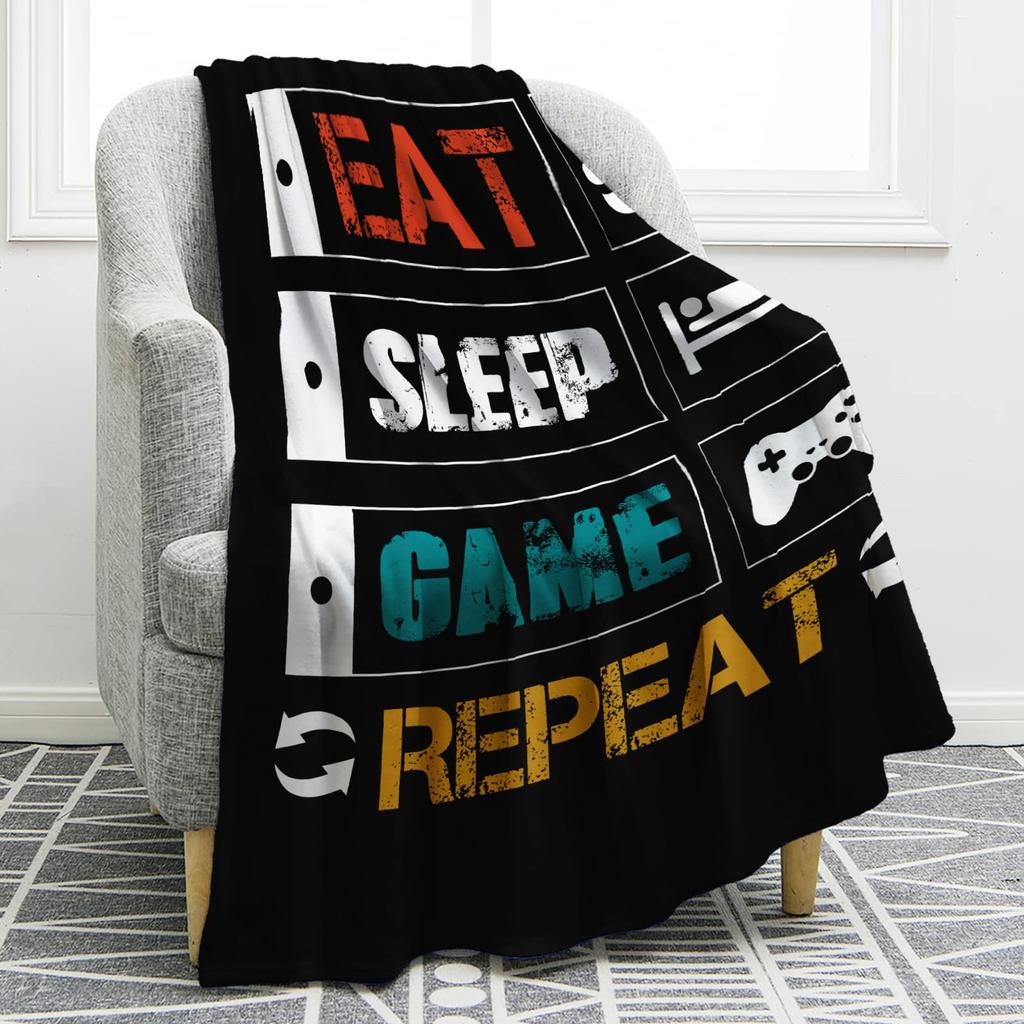 VIKAMA Gaming Wind Cover Blanket Gamepad Gradient Dazzle Color Sofa Blanket Bedroom Blanket Home Four Seasons Blanket