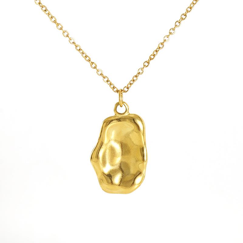 2023 Luksusowy Europejski/Amerykański Naszyjnik Unisex ze Stali Nierdzewnej o Nieregularnym Wzorze