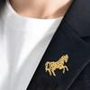 Intricate Chinese Horse Designs Metal Pin Artistics Hollow Craftsmanship Stylish Outfit Enhancer