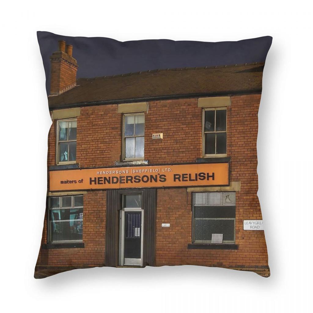 Hendersons Relish Old Building Square Pillowcase Polyester Linen Velvet Printed Zip Decorative Throw Pillow Room Wholesale