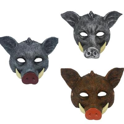 Halloweenová maska divokého prasete pro Cosplay párty, Halloweenská maska na celý obličej, Maškarní maska, Halloweenská zvířecí maska