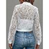 Wind Lace Short Jacket Women's Spring and Autumn Thin Zipper Cardigan Long Sleeve Slim Fashion Versatile Top