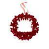Custom Christmas Hanging Decorations Red Velvet Flocked Garland Bow Tree Hanging Ornament 2026 New Year Party Home Decoration
