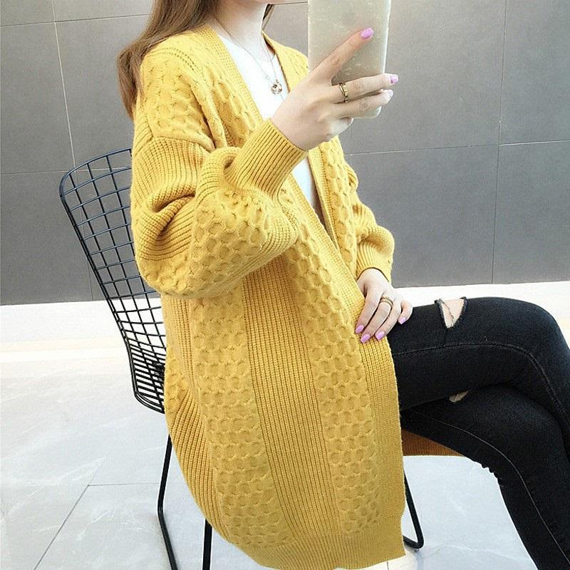 

Women s Long Knit Cardigan Loose Open Front Casual Maxi Sweater Coat XXXL жовтий