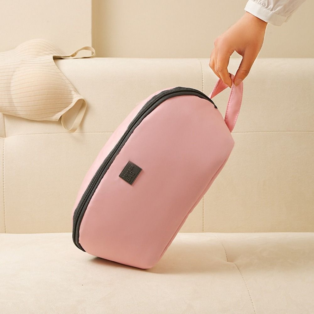 

Pink/Grey Bra Socks Divider Organizer Large Capacity Zipper Bras Organizer Lingerie