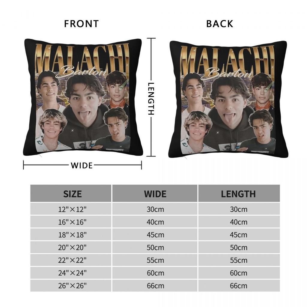 Malachi Barton Pillowcase Printed Polyester Cushion Cover Decor Throw Pillow Case Cover Home Zippered 40X40cm