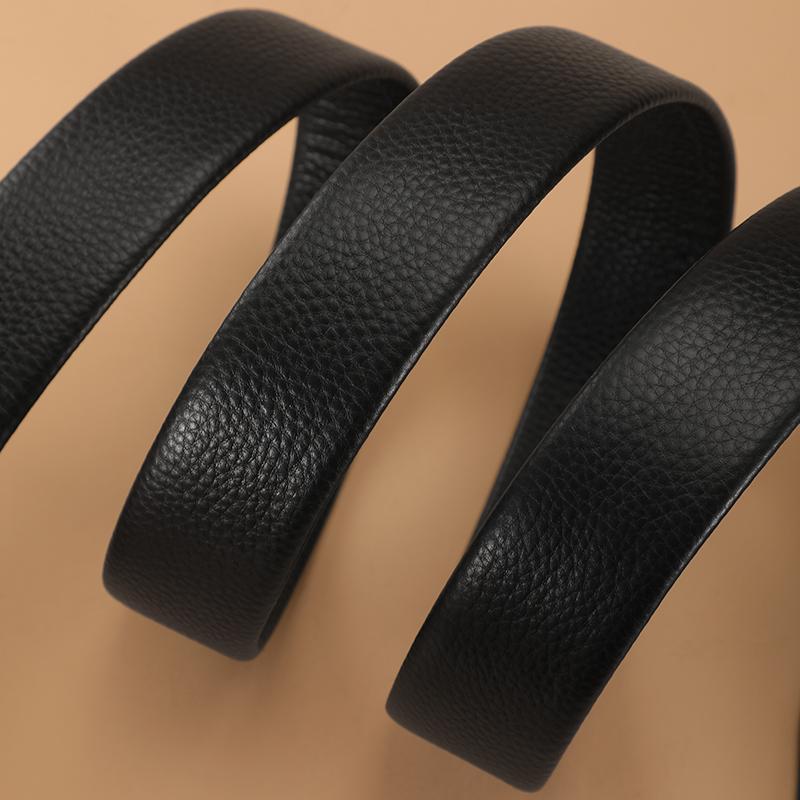 1 Pcs Men' Belt PU Leather Belt Without Buckle Belt Business Belt High-End Jeans Belt