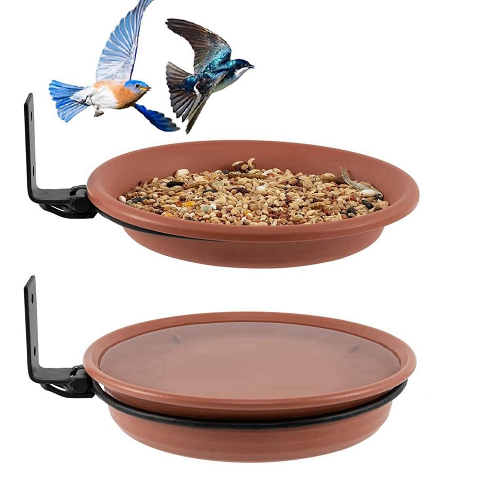 2 farfurii pentru animale de companie, papagal, hrănire, cupe, hrană, apă, boluri, farfurie, bol pentru animale de companie, grădină, exterior, agățat, hrănitor pentru păsări, suport, tavă de baie, set