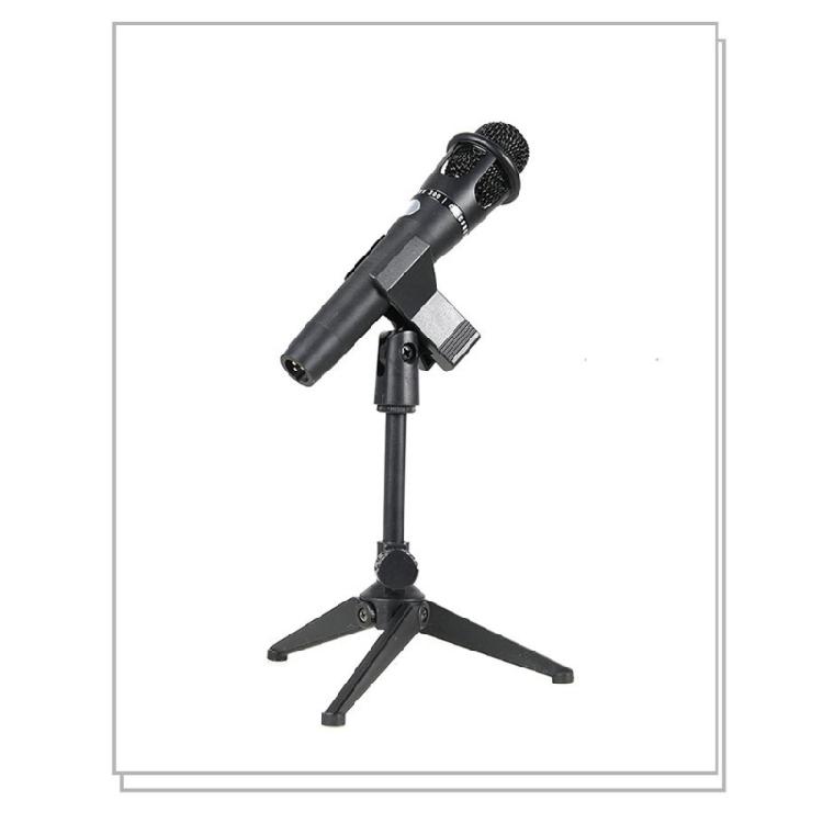 Foldable Microphone Stand Tripod Holder With Stable Base Supports 1.5kg Weight For Professional Voice Recording