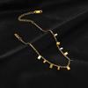 Gold Color Small Square Ankle Bracelets for Women, Chain with Butterfly Zircon Jewelry Bohemia