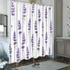 1pc Lavender Floral Print Shower Curtain, Polyester Fabric, Elegant Purple Design, Functional Decor for Stylish Bathrooms