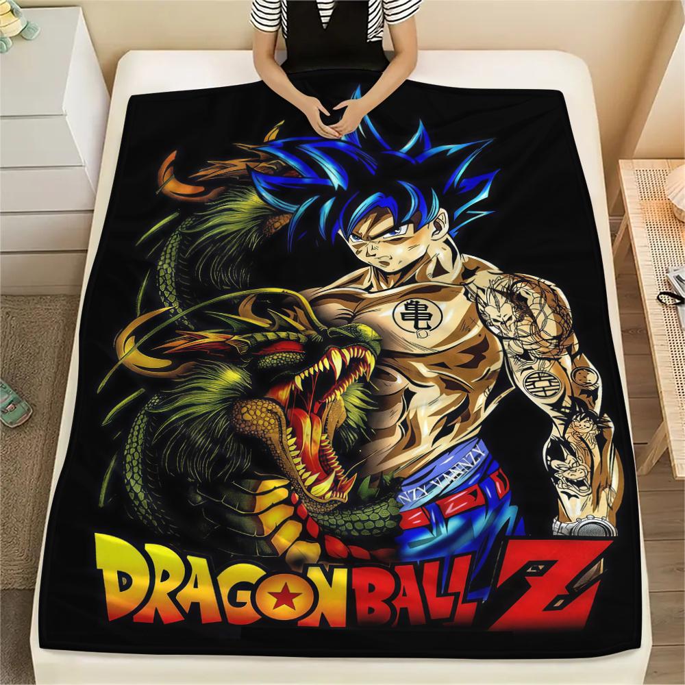 Dragon Ball Son Goku Flannel Blanket Lovely Print For Home Bed Sofa Chair Travel Picnic -HE22