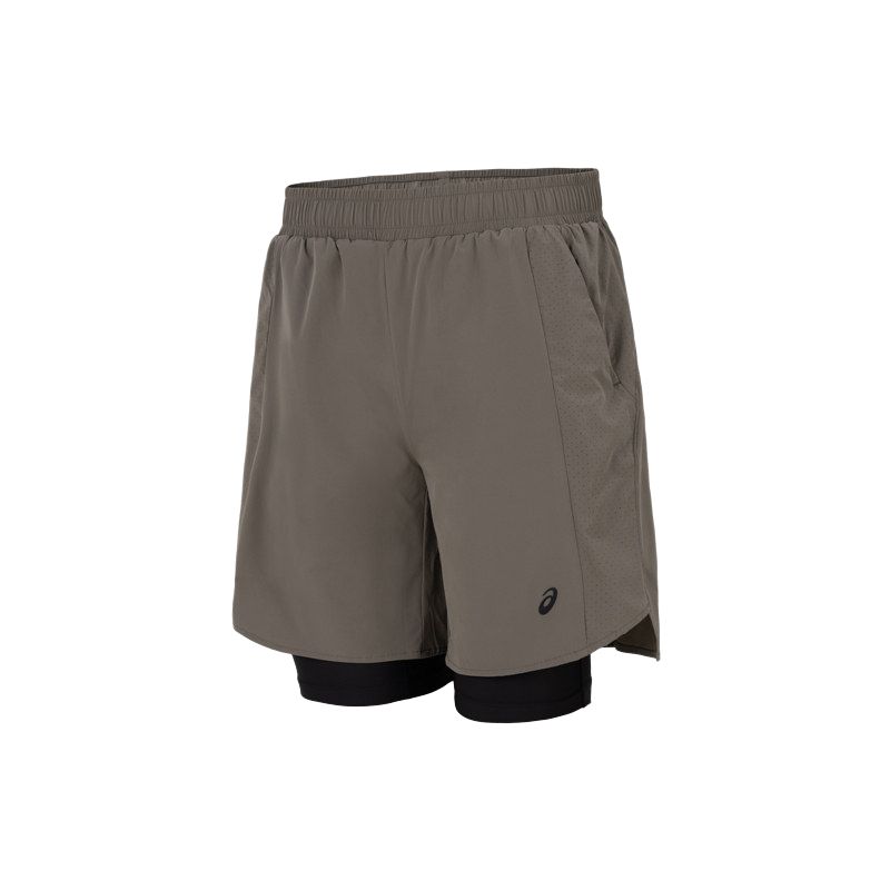 ASICS Breathable Casual Moisture-Wicking Mid-Rise Color-Block Sports Shorts Men shorts 2031F536-250 L