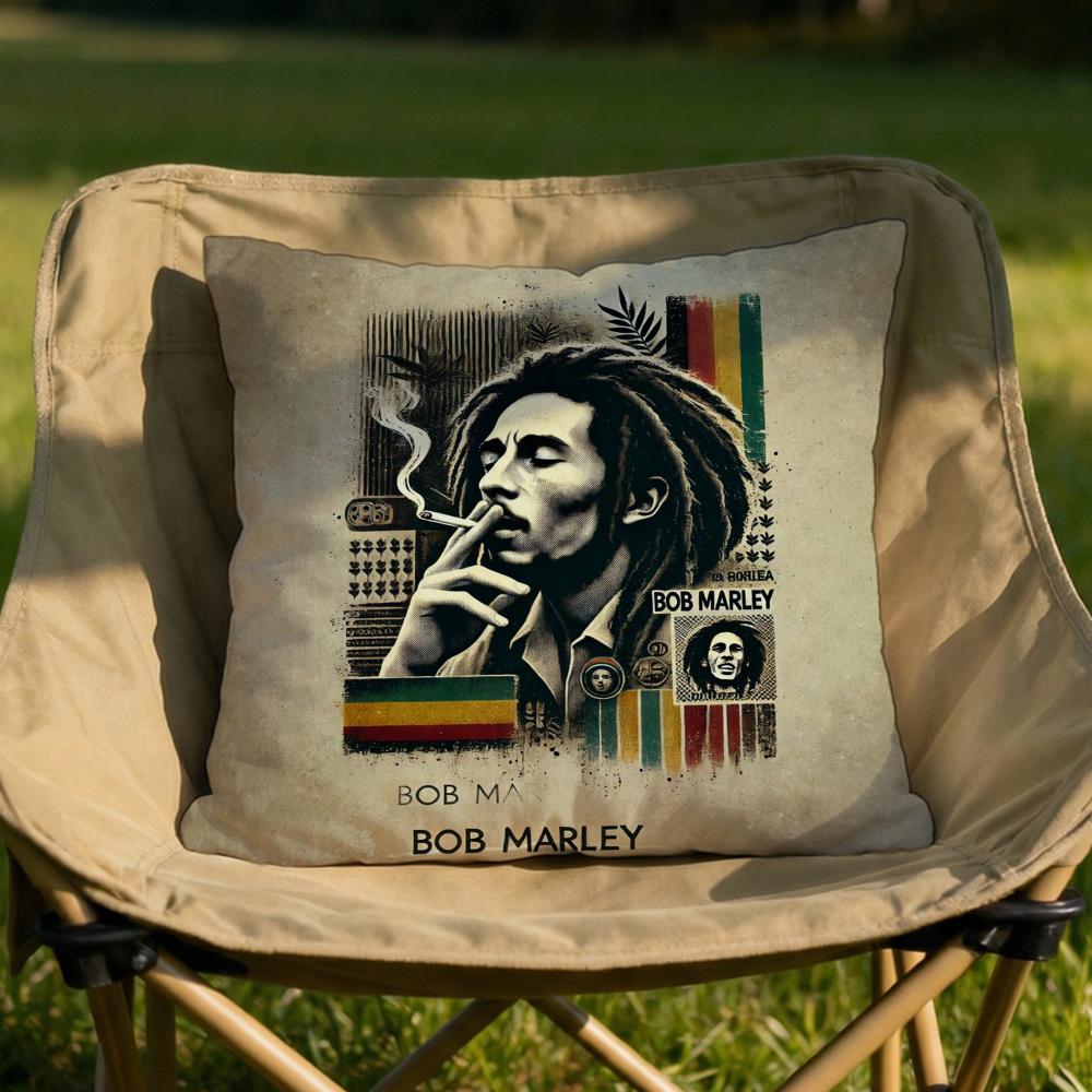 Bob Marley The Wailers Cushion Cover Soft Reversible Durable Pillow Cover MultiScene Use for Home Car Daily Comfort