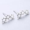 100% 925 Massiv Echtsilber Piercing Herz Krone Liebe Biene Ohrstecker Für Frauen Mädchen Brincos pendientes Brincos