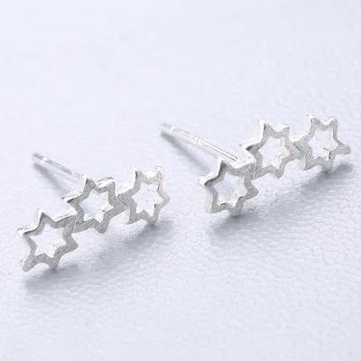 100% 925 Massiv Echtsilber Piercing Herz Krone Liebe Biene Ohrstecker Für Frauen Mädchen Brincos pendientes Brincos