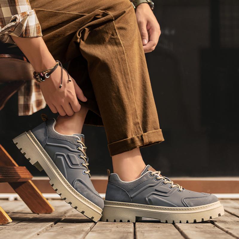 Men's Sports Casual Work Shoes Spring and Autumn Soft-sole Non-slip Outdoor Walking Shoes Fashion Joker Sneakers Running Shoes