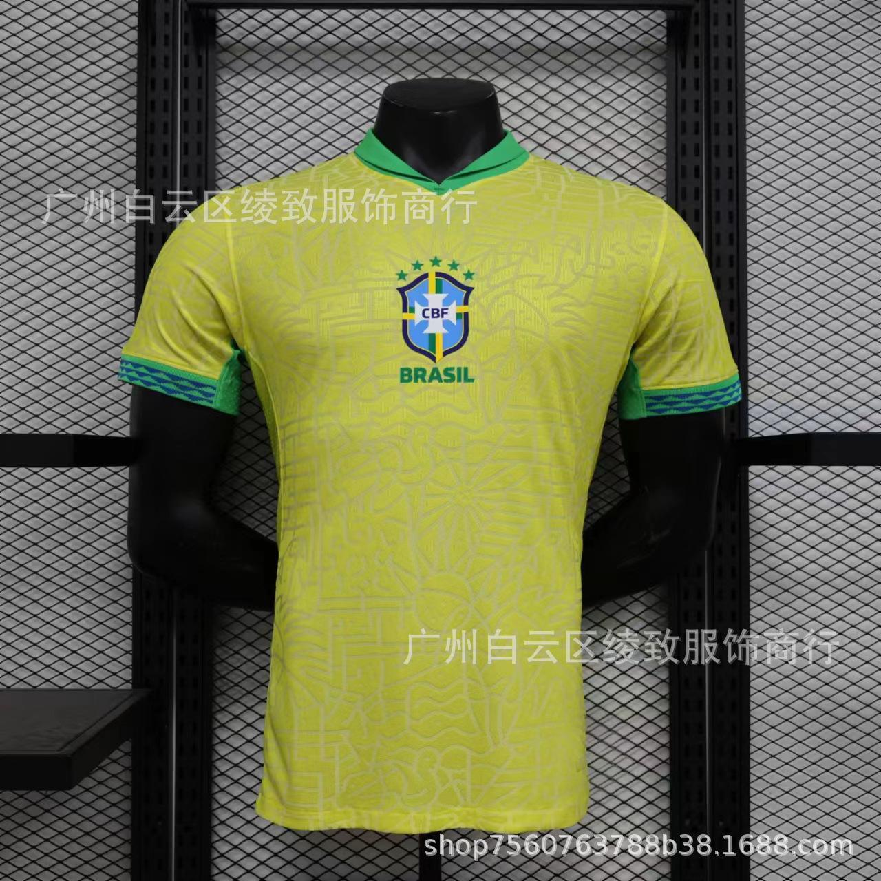 

Brazil national team player version special football jersey 2024-25Brazil special jersey shirt XXL