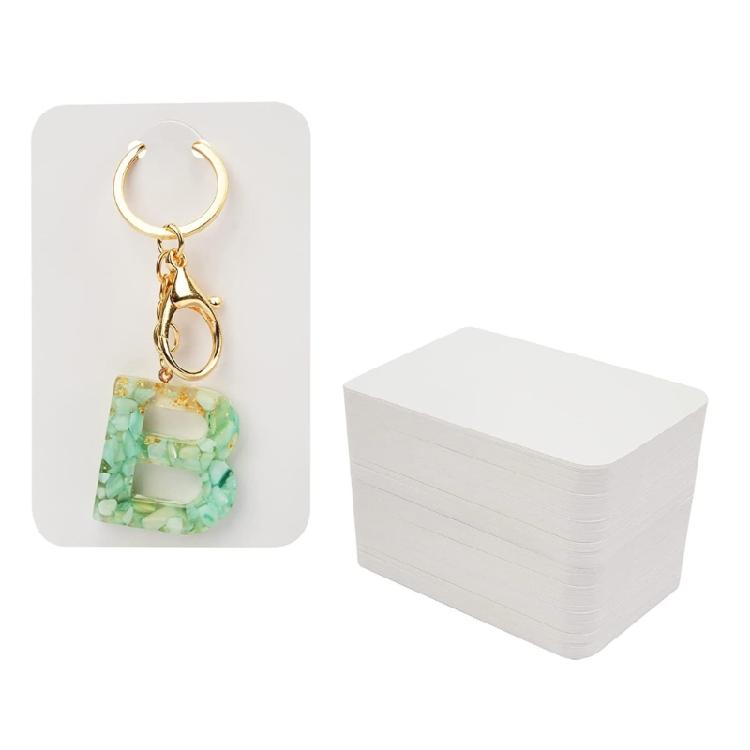 50pcs Keyring Card Jewelry Packaging Supply Jewelry Keychain Holder Card Selling