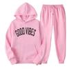 Mens Hooded Tracksuit Set 2 Piece Casual Sportswear Thick Warm Winter