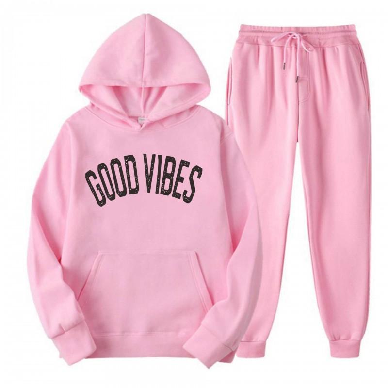 Mens Hooded Tracksuit Set 2 Piece Casual Sportswear Thick Warm Winter