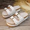 Fashion Women Platform Slippers 2025 New Summer Women Shoes Designer Flat Sandals Outdoor Floral Ladies Beach Slippers Slides Women