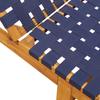 2 Piece Sun Lounger Set Dark Blue Solid Acacia Wood and Fabric