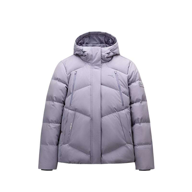 

Anta Solid Color Zip-Up Hooded Casual Versatile Down Jacket Women Outerwear 162547906-3 M