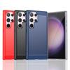 For Samsung Galaxy S24 Plus S 24+ S24Ultra Case Armor Carbon Fiber TPU Soft Silicone Back Cover Phone Case Cover