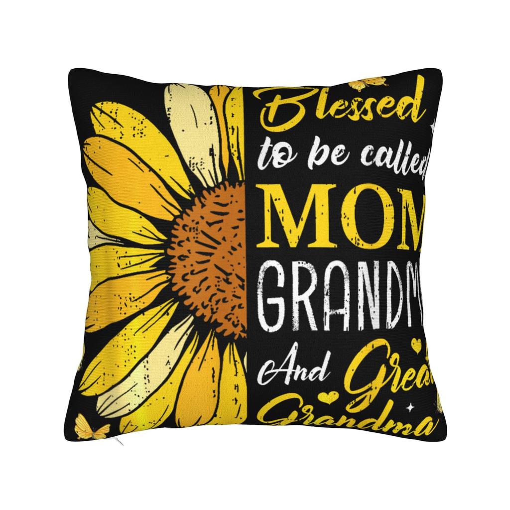 I Love You Mom Square Pillowcases Polyester Car Mother's Day  Cushion Case Funny Decor Pillowcase 45*45