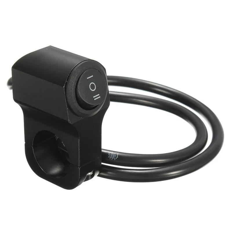 22cm 7/8in Aluminum Alloy Motorcycle Handlebar Headlight Switch Three-position Waterproof  12V Fog Spotlight Retro