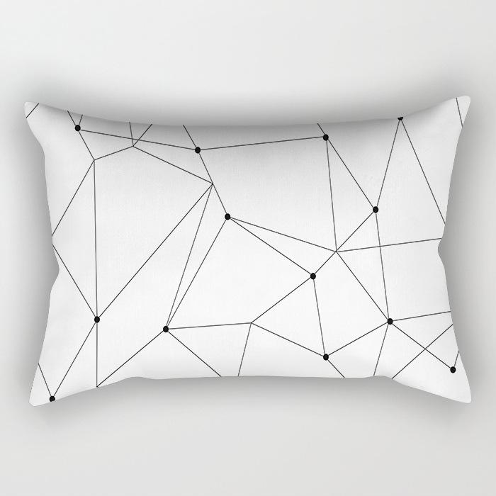 Modern Simple Black And White Geometric Long Strip Pillow Case Sofa Pillow Cushion Cover Premium Durable Quality