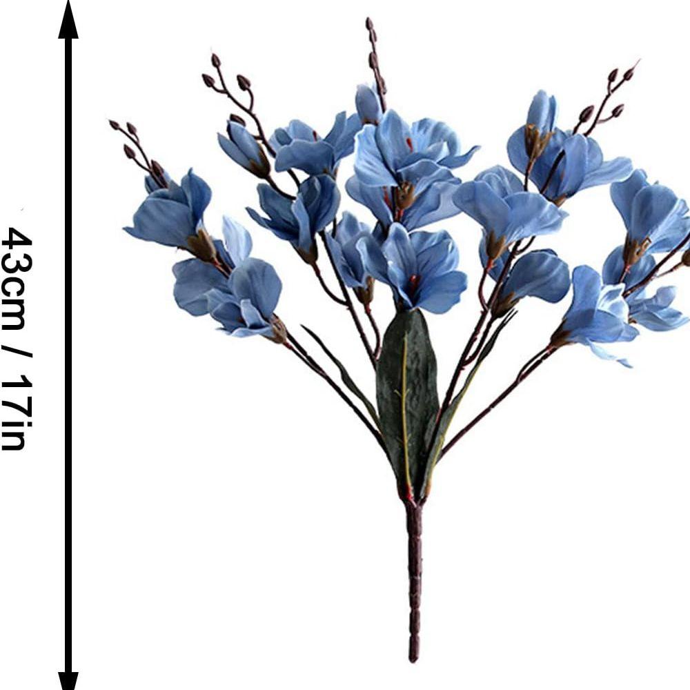 Hochwertig 5 Gabeln 20 Köpfe Künstlicher Strauß Magnolie Heimdekoration Blume Herbstdekoration Weihnachten Hochzeitszubehör