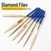 Titanium-Plated Diamond File Set: Flat/Incline with Extra Grade Carborundum for Precision Shaping, Free Shipping