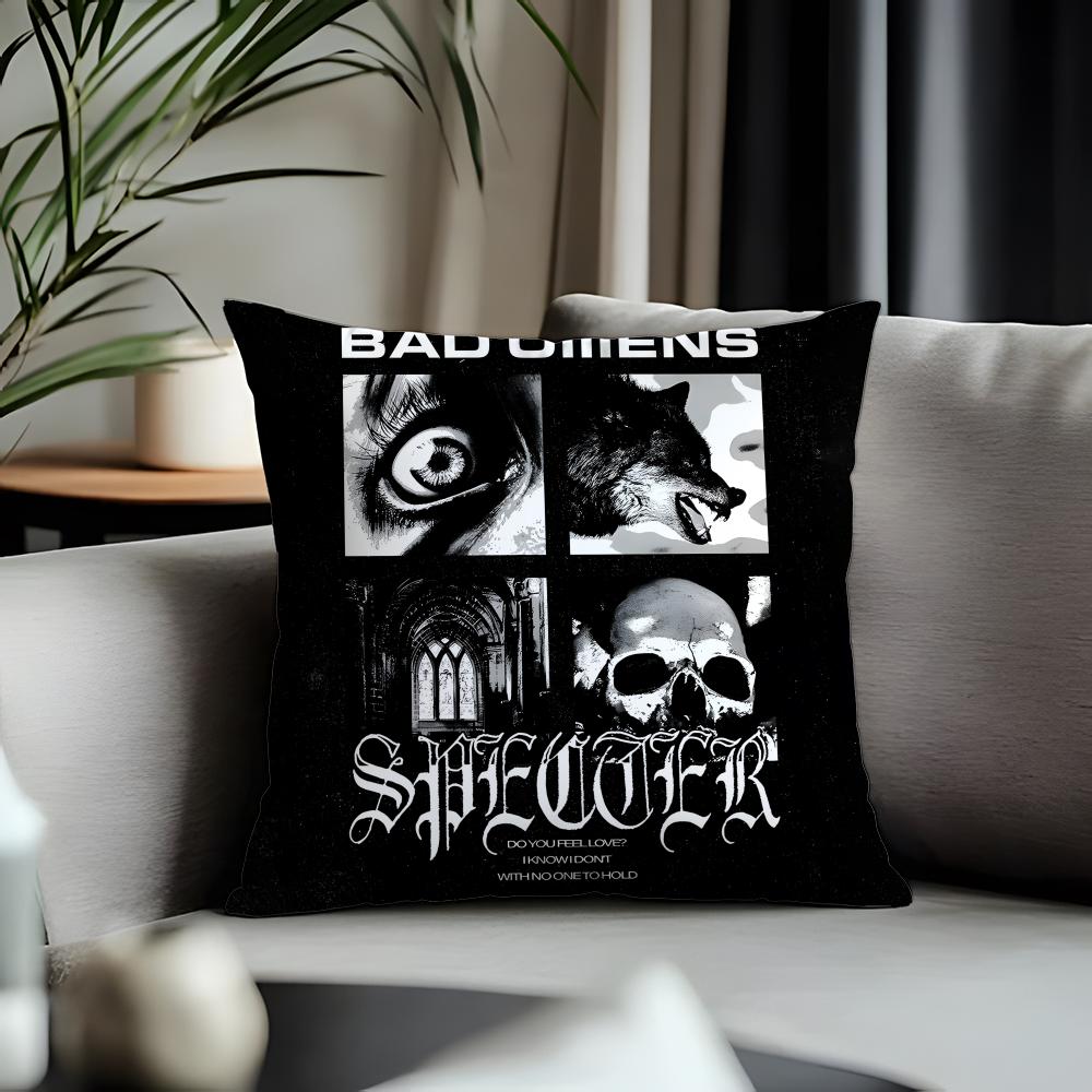 Trending Bbad Omensed Cushion Cover Antidustmite Pillowcase Invisible Zipper Silky Short Plush Sofa Cushion Cover