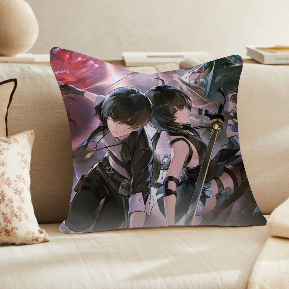 

Pretty Video Game WWuthering Waves Pillow Cover for Bedroom Room and Living Room Sofa Decorative Cushion Cover 30x30 cm