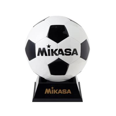 Exibição de Bola Mascote de Futebol MIKASA (com suporte) Branco/Preto PKC2-W/BK