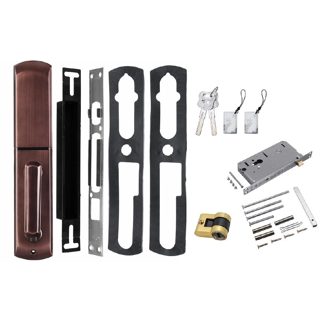 5 Way Security Electronic Digital Smart Door Fingerprint Lock APP+Key+Card+Touch Password+Fingerprint Door Lock