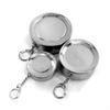 Portable Stainless Steel Collapsible Cup with Keychain