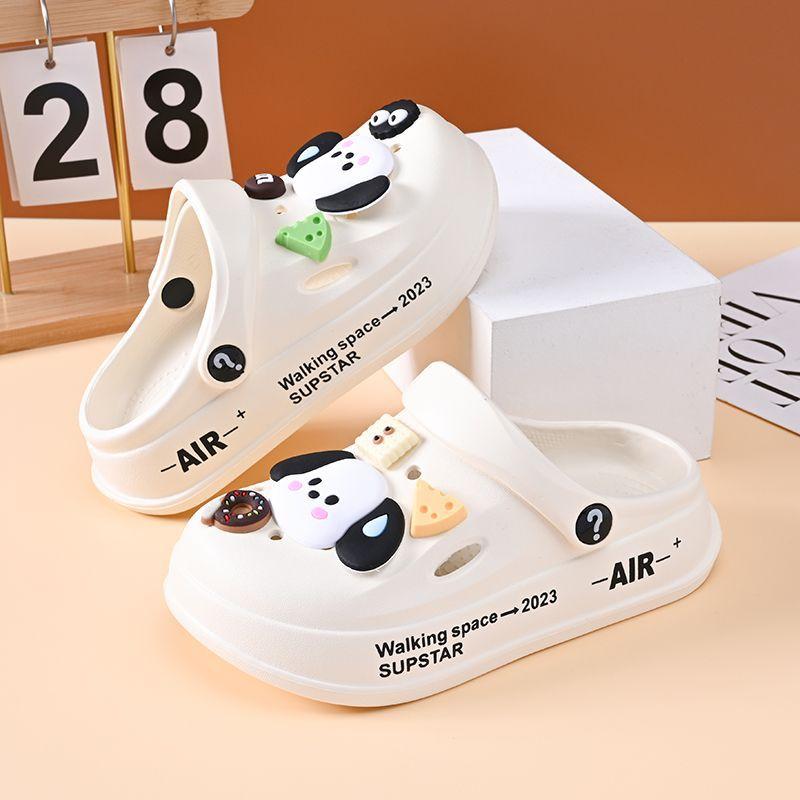 24-31 Size Children Slipper Sandals Girls Clogs Summer Beach Hole Shoes EVA Thick Bottom Anti Slip Cute Cartoon Slipper Sandals